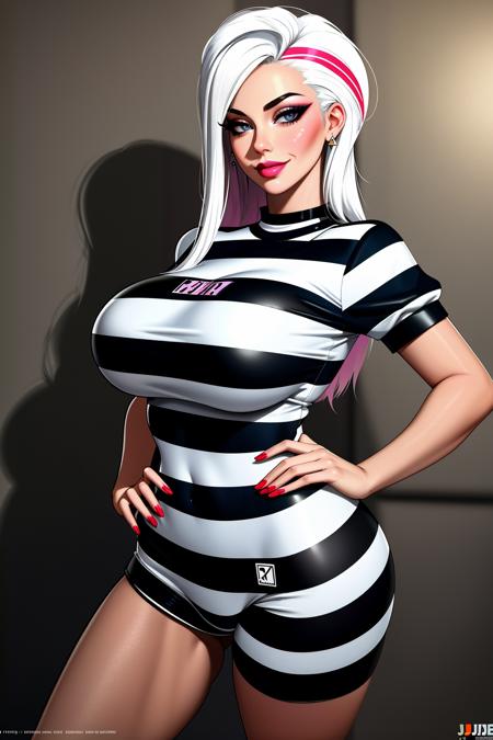 00253-2369655732-((Masterpiece, best quality)),edgQuality,smirk,smug,bimbo glossy,_edgHJ,striped clothing, a woman in a jail outfit posing for a.png